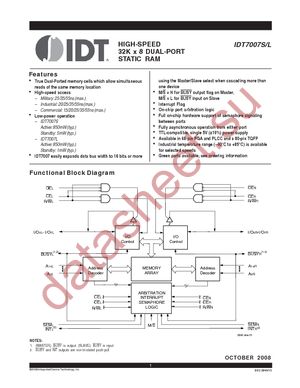 IDT7007L25J datasheet  